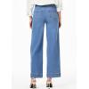 imageAstylish Womens High Waisted Wide Leg Jeans Cropped Straight Leg Denim PantsLight Blue