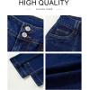 imageAstylish Womens High Waisted Wide Leg Jeans Cropped Straight Leg Denim PantsNavy Blue
