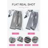 imageAstylish Womens High Waisted Wide Leg Jeans Stretchy Baggy Straight Leg Denim PantsCropped Light Gray