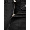 imageAstylish Womens High Waisted Wide Leg Jeans Stretchy Baggy Straight Leg Denim PantsLong Black