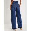 imageAstylish Womens High Waisted Wide Leg Jeans Stretchy Baggy Straight Leg Denim PantsLong Blue