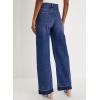 imageAstylish Womens High Waisted Wide Leg Jeans Stretchy Baggy Straight Leg Denim PantsLong Jeans Blue