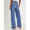 imageAstylish Womens High Waisted Wide Leg Jeans Stretchy Baggy Straight Leg Denim PantsLong Light Blue