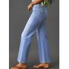 imageAstylish Womens Wide Leg Jeans High Waisted Stretchy Buttoned Denim Pants Trendy 2025 with PocketBeau Blue
