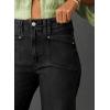 imageAstylish Womens Wide Leg Jeans High Waisted Stretchy Buttoned Denim Pants Trendy 2025 with PocketBlack