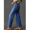 imageAstylish Womens Wide Leg Jeans High Waisted Stretchy Buttoned Denim Pants Trendy 2025 with PocketDark Blue