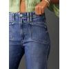 imageAstylish Womens Wide Leg Jeans High Waisted Stretchy Buttoned Denim Pants Trendy 2025 with PocketDark Blue