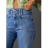 imageAstylish Womens Wide Leg Jeans High Waisted Stretchy Buttoned Denim Pants Trendy 2025 with PocketDusk Blue