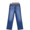 imageAstylish Womens Wide Leg Jeans High Waisted Stretchy Buttoned Denim Pants Trendy 2025 with PocketLight Blue