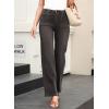 imageAstylish Womens Wide Leg Jeans High Waisted Stretchy Buttoned Denim Pants Trendy 2025 with PocketMedium Grey