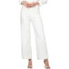 imageAstylish Womens High Waisted Wide Leg Jeans Cropped Straight Leg Denim PantsWhite