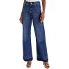 imageAstylish Womens High Waisted Wide Leg Jeans Stretchy Baggy Straight Leg Denim PantsLong Blue