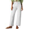 imageAstylish Womens Wide Leg Jeans High Waisted Stretchy Buttoned Denim Pants Trendy 2025 with PocketWhite
