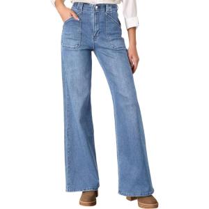 imageAstylish Womens High Waisted Straight Leg Jeans Trendy Stretchy Denim PantsAshleigh Blue