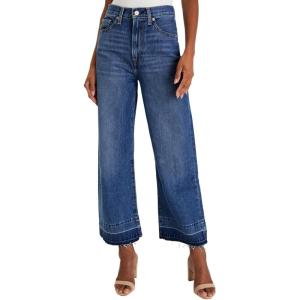 imageAstylish Womens High Waisted Wide Leg Jeans Stretchy Baggy Straight Leg Denim PantsCropped Blue