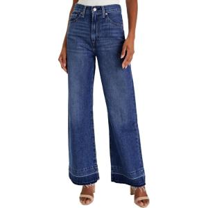imageAstylish Womens High Waisted Wide Leg Jeans Stretchy Baggy Straight Leg Denim PantsLong Jeans Blue
