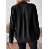 imageAstylish Womens Bow Tie Neck Long Sleeve Dressy Elegant Office Work Blouse Shirt TopsBlack