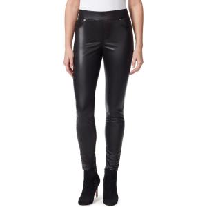imageGloria Vanderbilt Womens Avery Slim Pull on PantBlack  Pu Leatherds