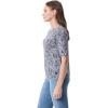 imageGloria Vanderbilt Womens Alanis Boat Neck Knit Tee Shirt with Elbow Sleeves StandardBlack Paisley Arabesque