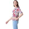 imageGloria Vanderbilt Womens Alanis Boat Neck Knit Tee Shirt with Elbow Sleeves StandardCherry Fizz  Brushed Jardin