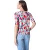 imageGloria Vanderbilt Womens Alanis Boat Neck Knit Tee Shirt with Elbow Sleeves StandardCherry Fizz  Brushed Jardin
