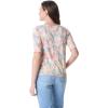 imageGloria Vanderbilt Womens Alanis Boat Neck Knit Tee Shirt with Elbow Sleeves StandardGuava Ice  Brushed Jardin