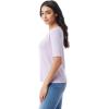 imageGloria Vanderbilt Womens Alanis Boat Neck Knit Tee Shirt with Elbow Sleeves StandardLilac Dream
