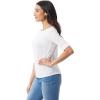 imageGloria Vanderbilt Womens Alanis Boat Neck Knit Tee Shirt with Elbow Sleeves StandardVintage White