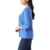 imageGloria Vanderbilt Womens Amanda 34 Sleeve Soft Knit Top StandardDesert Bluebell  Glitz