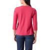 imageGloria Vanderbilt Womens Amanda 34 Sleeve Soft Knit Top StandardPink Aster  Glitz