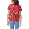 imageGloria Vanderbilt Womens Amanda Short Sleeve Knit Tee Shirt with Wide Crew Neck StandardRed Spark Summer Garden