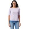 imageGloria Vanderbilt Womens Alanis Boat Neck Knit Tee Shirt with Elbow Sleeves StandardLilac Dream