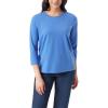 imageGloria Vanderbilt Womens Amanda 34 Sleeve Soft Knit Top StandardDesert Bluebell  Glitz