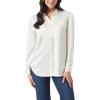 imageGloria Vanderbilt Womens Devyn Chest Pocket Button Down Long Sleeve Shirt StandardBleached Linen