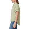imageGloria Vanderbilt Womens Daisy Short Sleeve HighLow Button Down Shirt StandardMatcha Latte