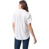 imageGloria Vanderbilt Womens Daisy Short Sleeve HighLow Button Down Shirt StandardVintage White