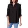 imageGloria Vanderbilt Womens Amanda Button Down Shirt with Rolltab Sleeves StandardBlack