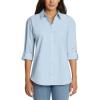 imageGloria Vanderbilt Womens Amanda Button Down Shirt with Rolltab Sleeves StandardLight Blue