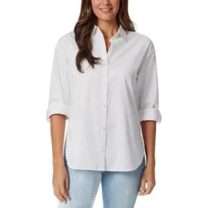 imageGloria Vanderbilt Womens Amanda Button Down Shirt with Rolltab Sleeves StandardWhite