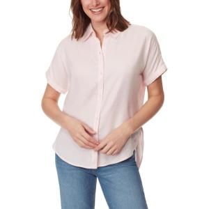 imageGloria Vanderbilt Womens Daisy Short Sleeve HighLow Button Down Shirt StandardRosy Pink