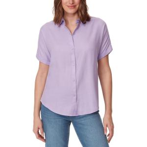 imageGloria Vanderbilt Womens Daisy Short Sleeve HighLow Button Down Shirt StandardSweet Violet