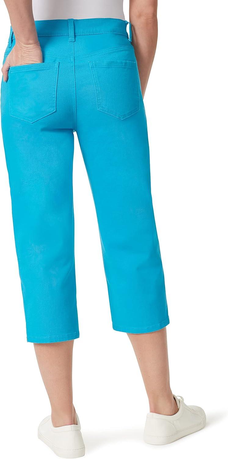 imageGloria Vanderbilt Womens Amanda Capri Jean RegularIsland Cove  Rivetsds