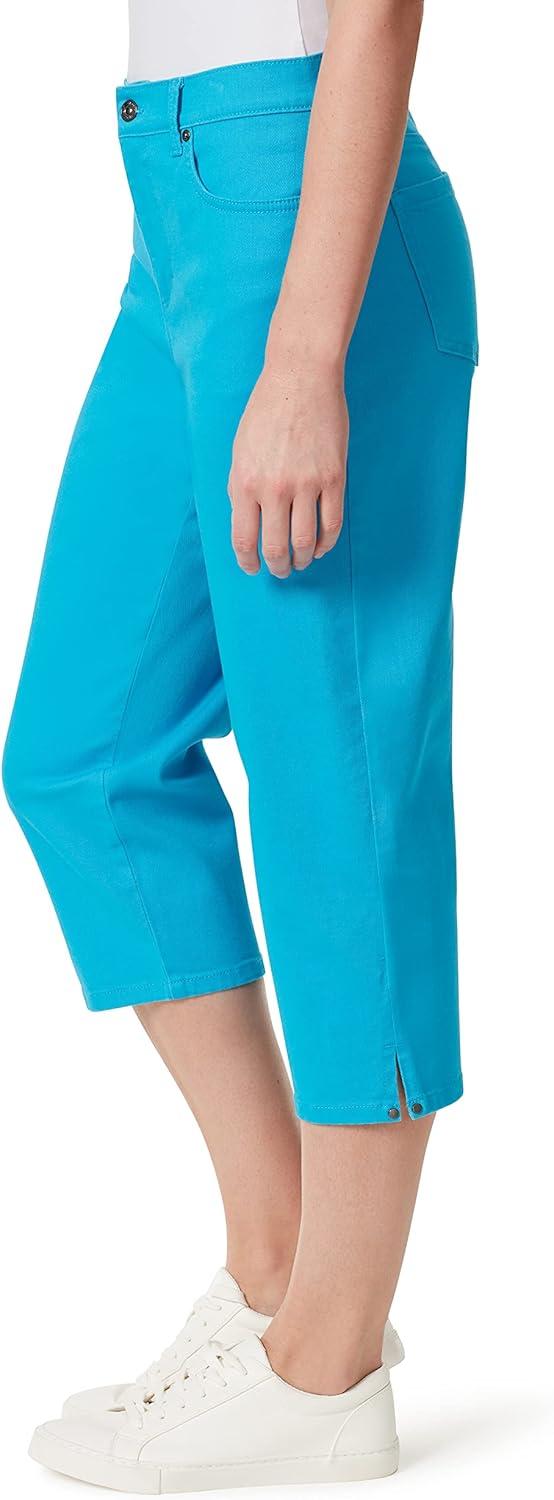 imageGloria Vanderbilt Womens Amanda Capri Jean RegularIsland Cove  Rivetsds