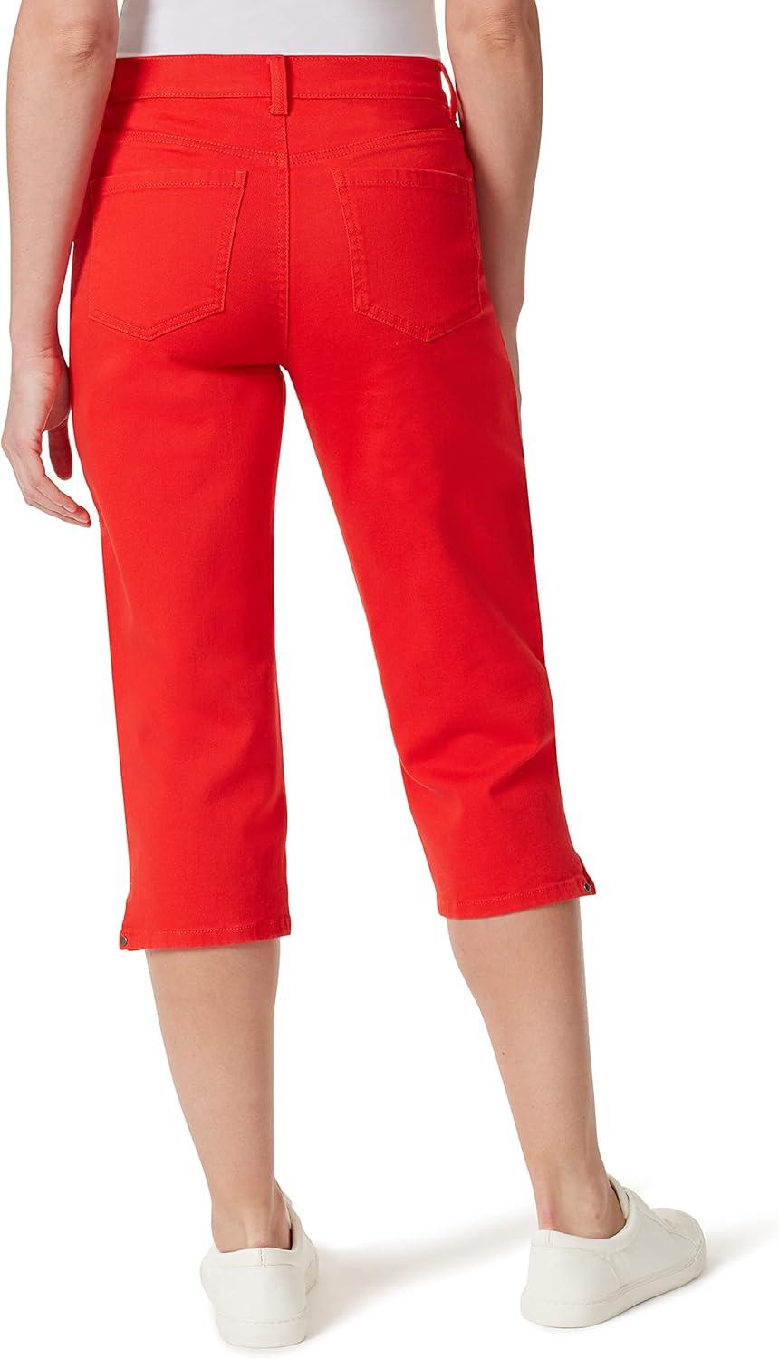 imageGloria Vanderbilt Womens Amanda Capri Jean RegularRed Spark  Rivetsds