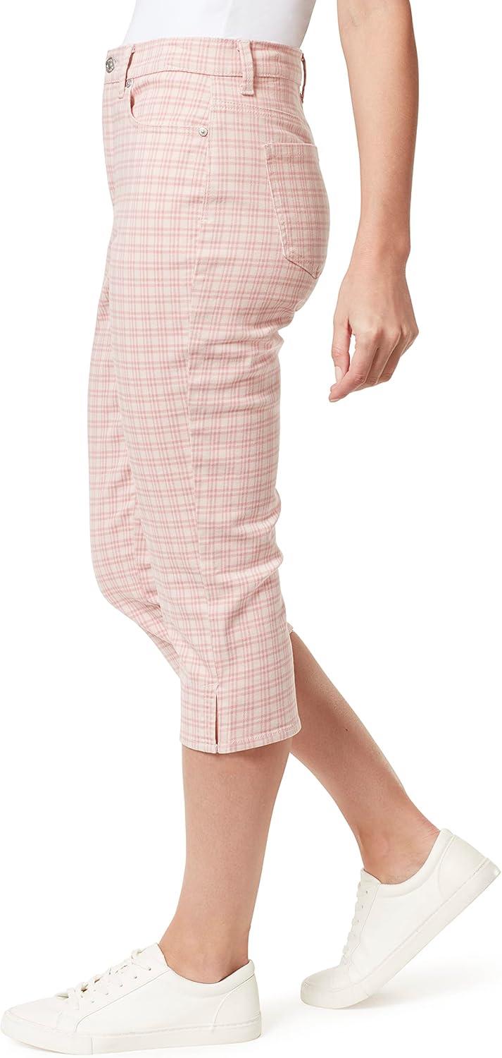 imageGloria Vanderbilt Womens Amanda Capri Jean RegularRosy Pinkrefined Plaidds