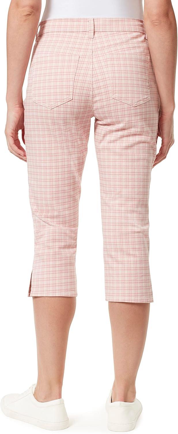 imageGloria Vanderbilt Womens Amanda Capri Jean RegularRosy Pinkrefined Plaidds