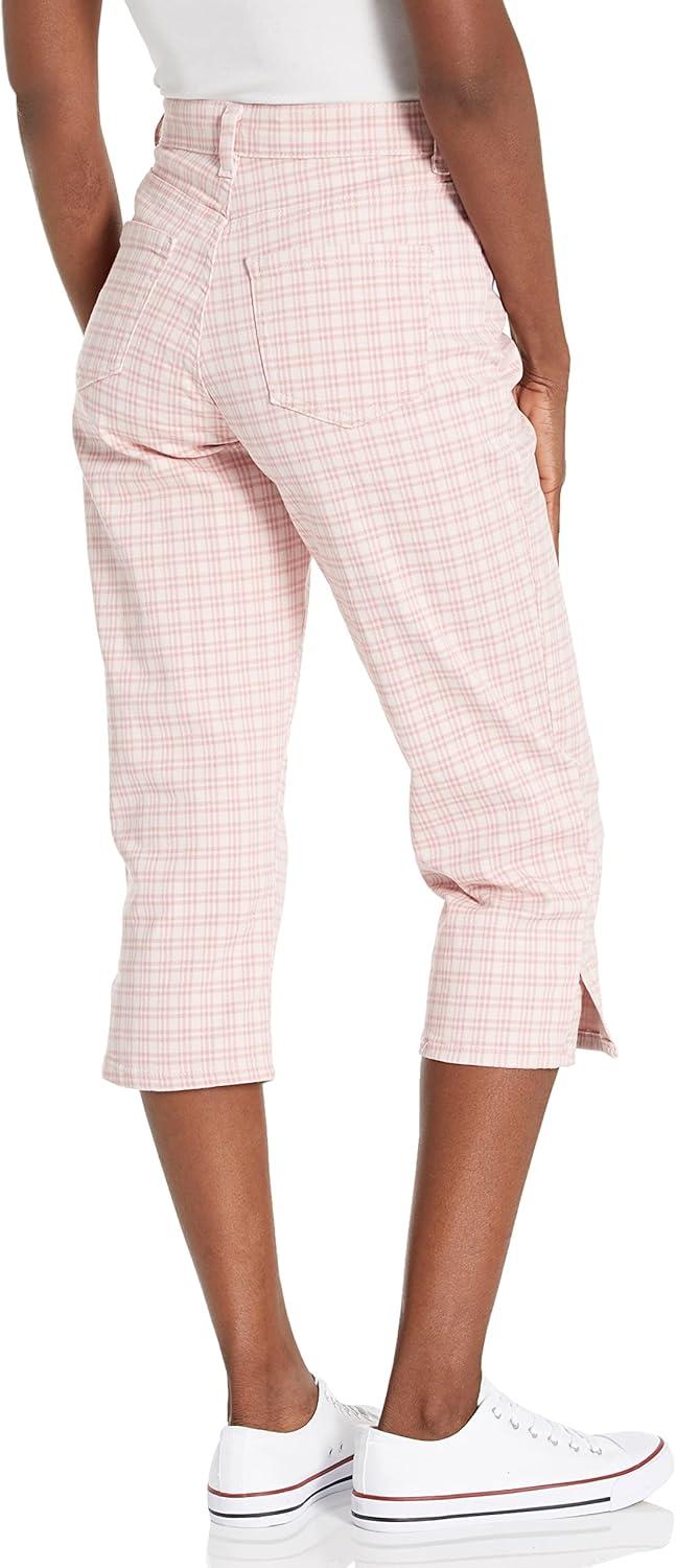 imageGloria Vanderbilt Womens Amanda Capri Jean RegularRosy Pinkrefined Plaidds