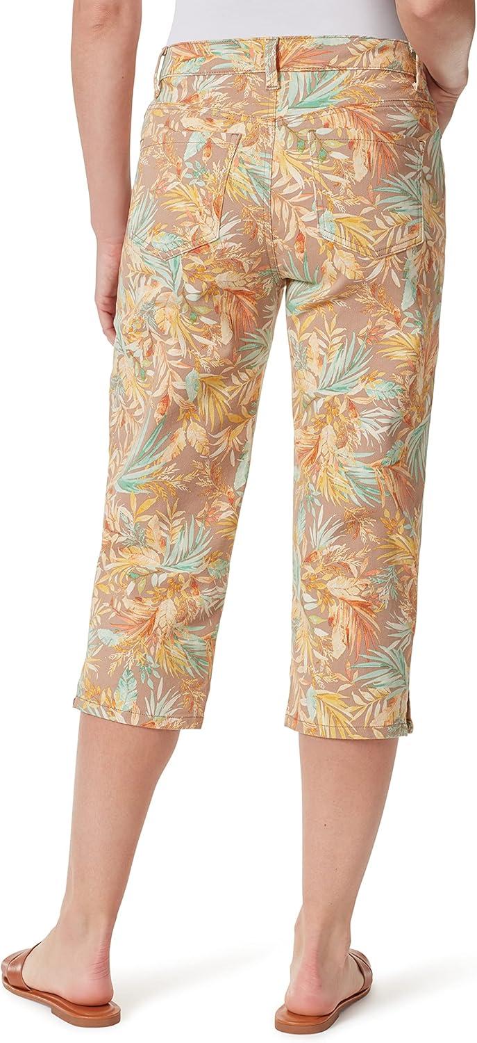 imageGloria Vanderbilt Womens Amanda Capri Jean RegularSandhill Tropical Dance  Rivetsds