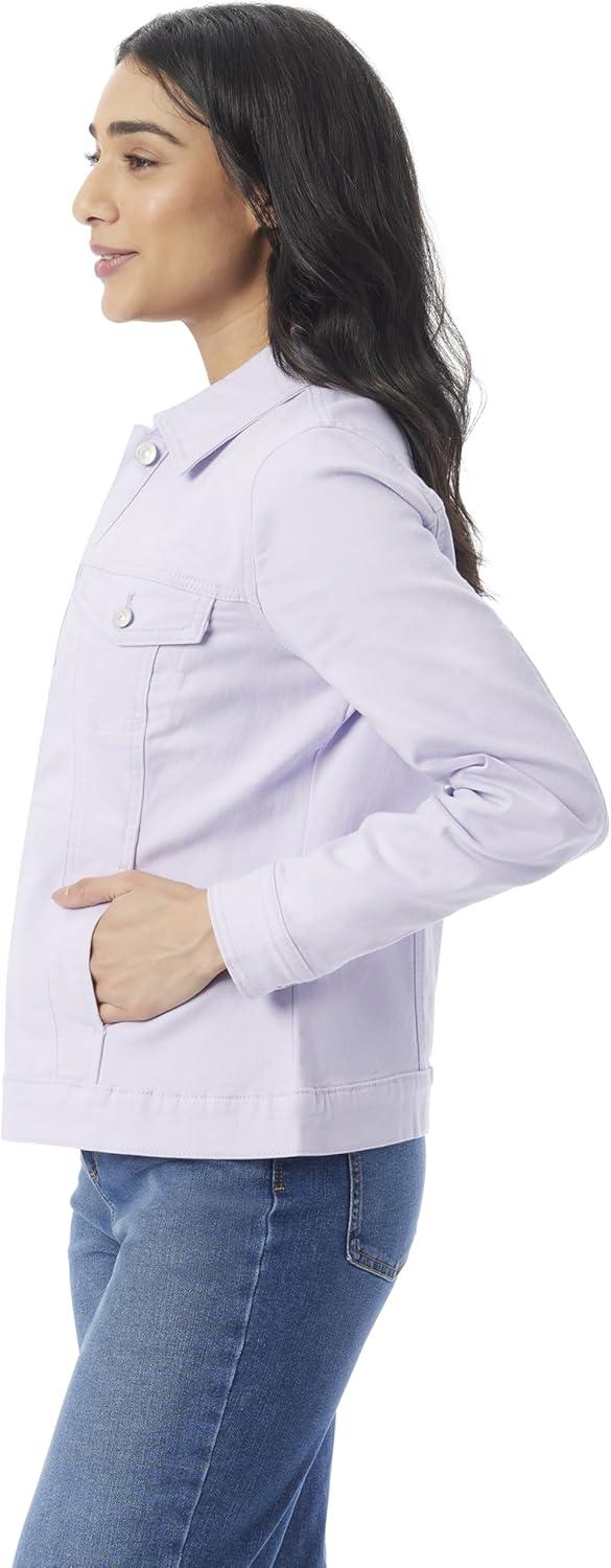 imageGloria Vanderbilt Womens Amanda Denim Jean Jacket StandardLilac Dream