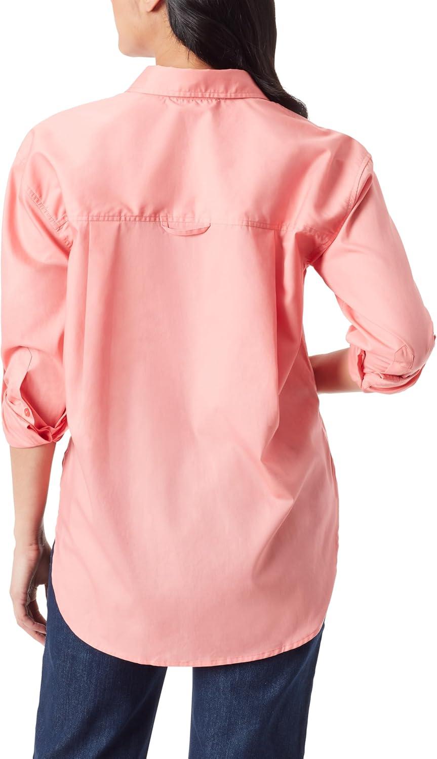 imageGloria Vanderbilt Womens Amanda Oversized Button Down Shirt with Rolltab SleevesMarjan Rose